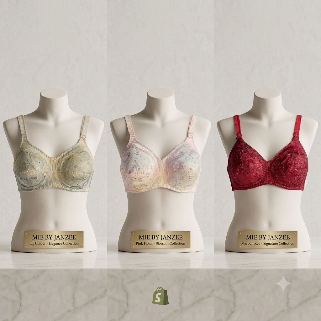 Pack of 3 pure cotton embroidered pieces in 3 beautiful colors