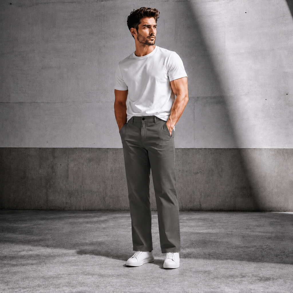 Premium Cotton Zen Pants with Self Dotted Print