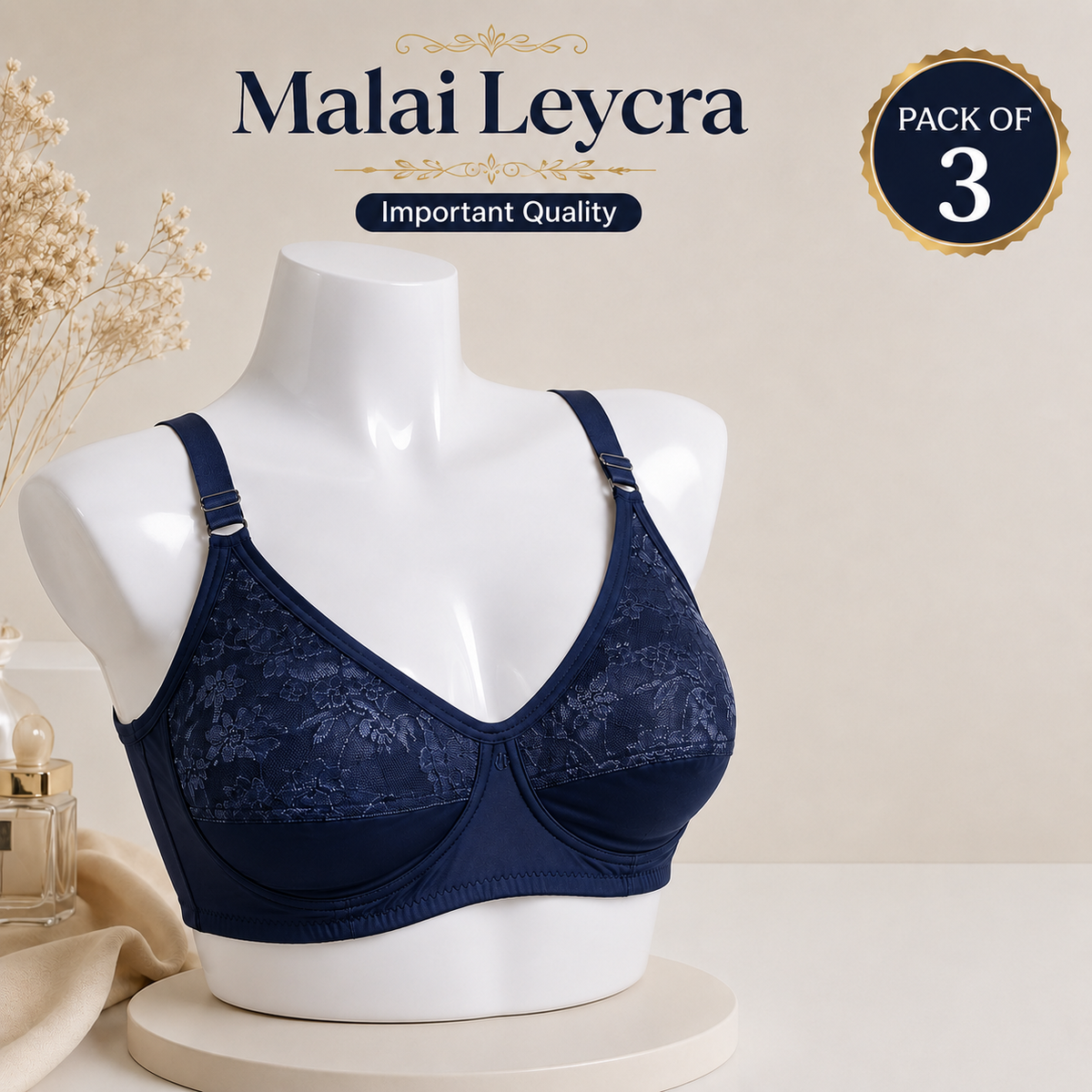 Premium Malai Lycra Non-Padded Bra – Soft Comfort & Flexible Fit | Multiple Colors