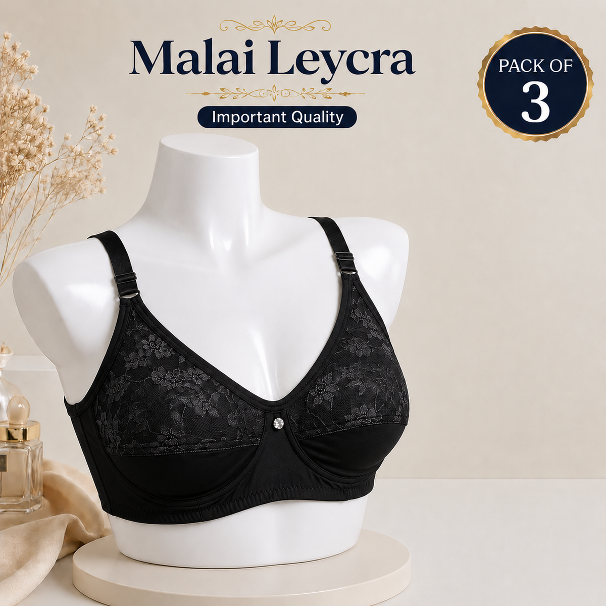 Premium Malai Lycra Non-Padded Bra – Soft Comfort & Flexible Fit | Multiple Colors