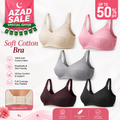 Plain Cotton Non-Padded Bra Elite Soft pack 5