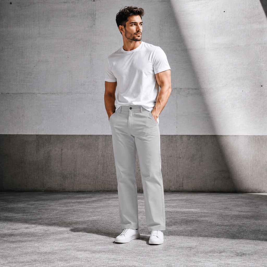 Premium Cotton Zen Pants with Self Dotted Print