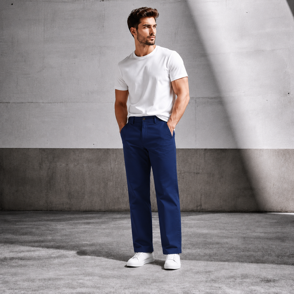 Premium Cotton Zen Pants with Self Dotted Print