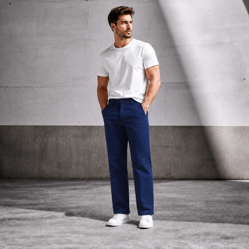 Premium Cotton Jeans Pants with Self Dotted Print
