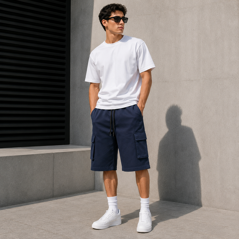 Men's Premium Cotton Three Quarter Shorts | Relaxed Fit