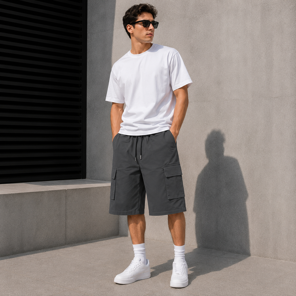 Men's Premium Cotton Three Quarter Shorts | Relaxed Fit