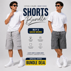 Men's Premium Cotton Three Quarter Shorts – Pack of 2
