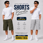 Men's Premium Cotton Three Quarter Shorts – Pack of 2